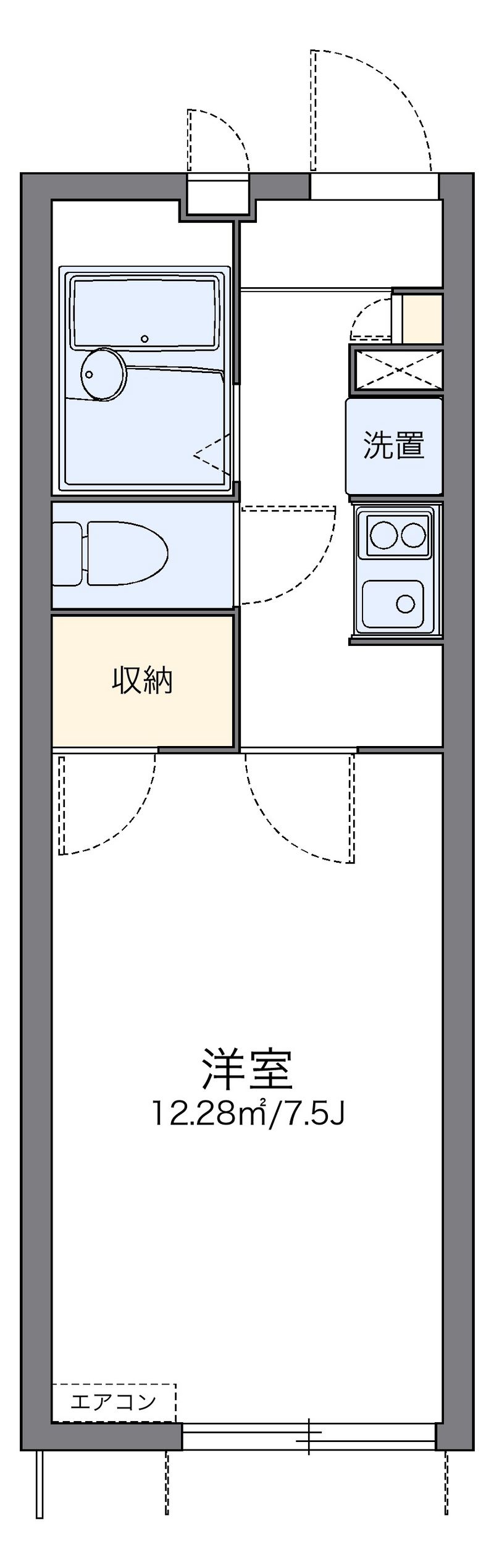 レオパレスすいれん 間取図
