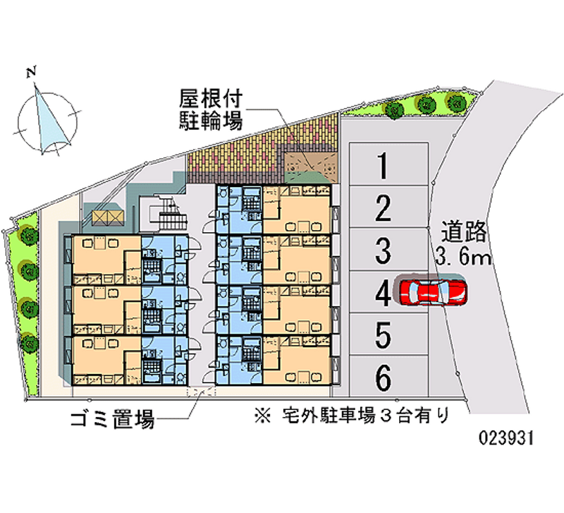 レオパレスコスミック 月極駐車場