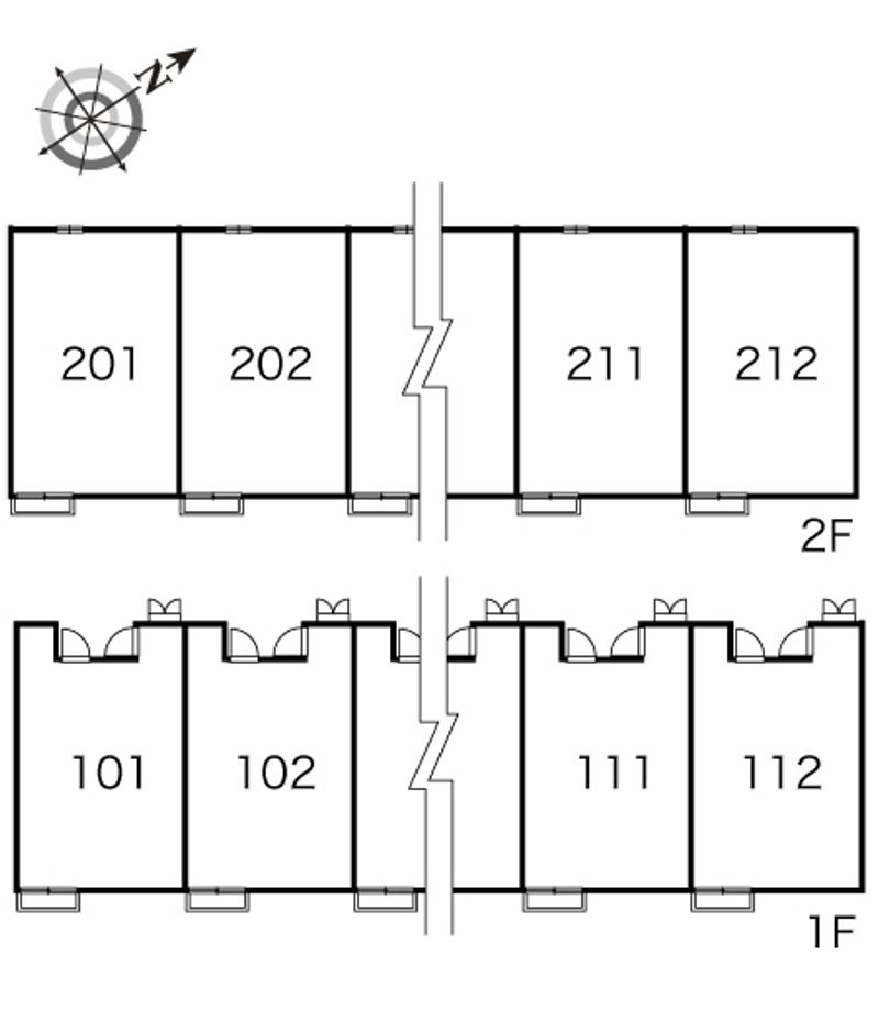レオパレスストリームⅢ 間取配置図