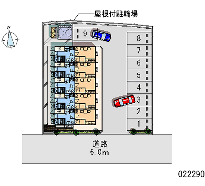 レオパレスピースフルハイツ１ 月極駐車場