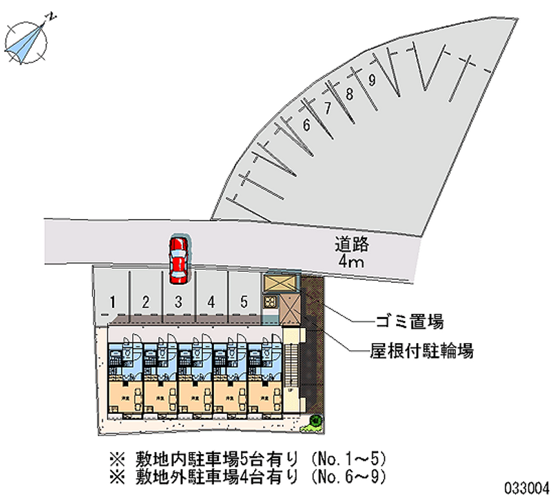 レオパレスうしお 月極駐車場