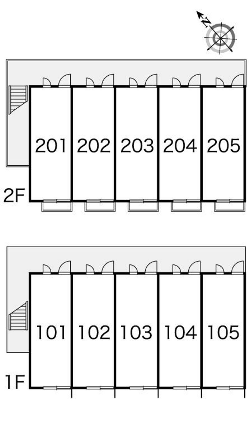 レオパレスうみみどり 間取配置図