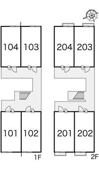 レオパレス一本杉Ⅱ 間取り配置図