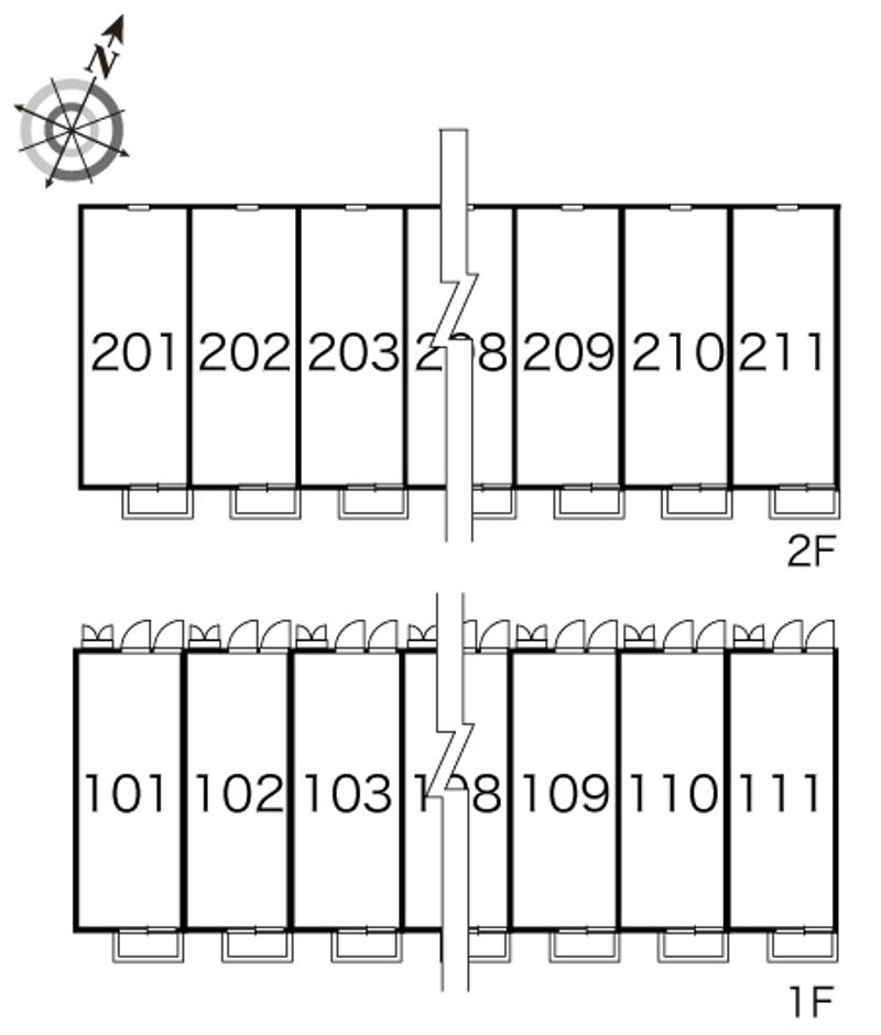 レオパレスロッソピアンコ 間取配置図