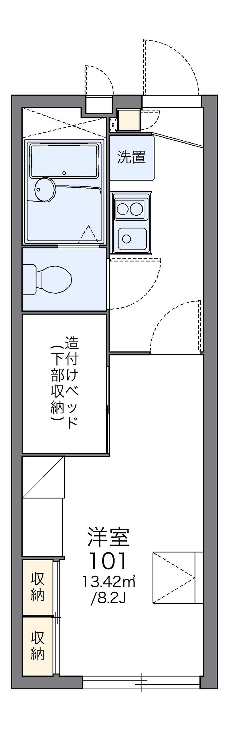 レオパレスＥｉｇｈｔｙⅠ 間取図