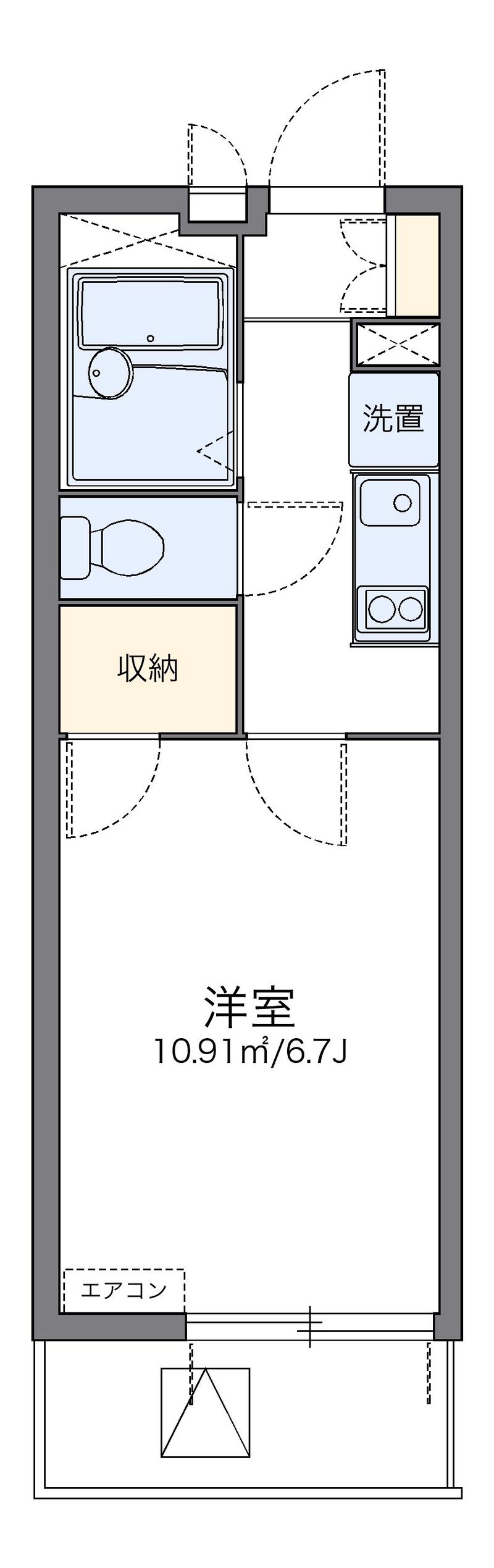 レオパレス代官町 間取図