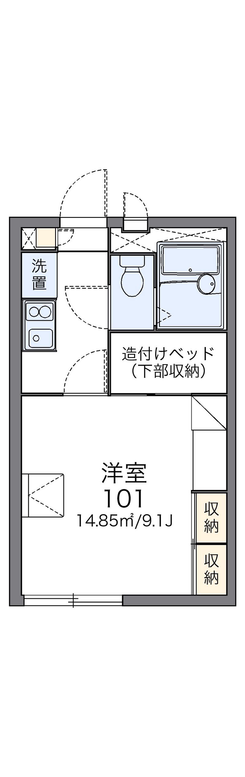 レオパレスアンジェヴィラージュ 間取図