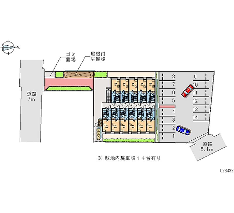 レオパレスサンメゾン 月極駐車場