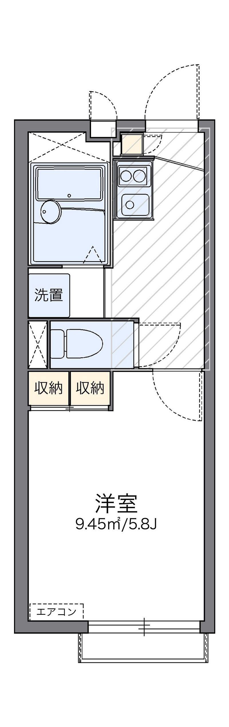 レオパレスシェソワ広 間取図