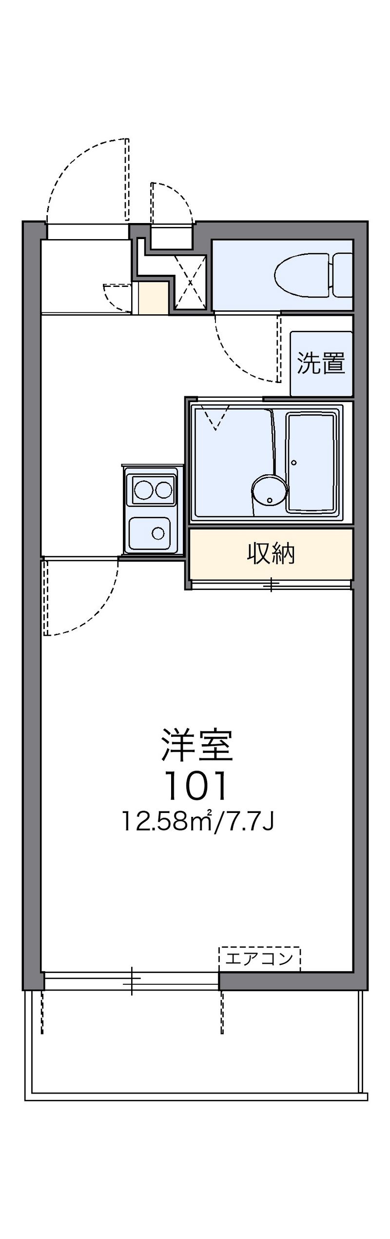 レオパレスハーディン　ドライブ 間取図