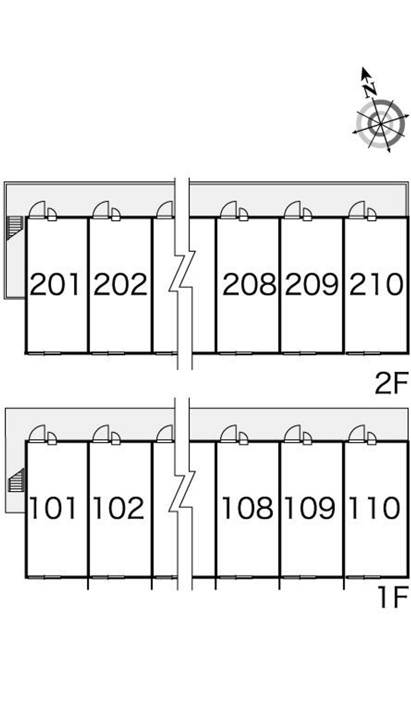 レオパレスおおせぎ　Ⅰ 間取り配置図
