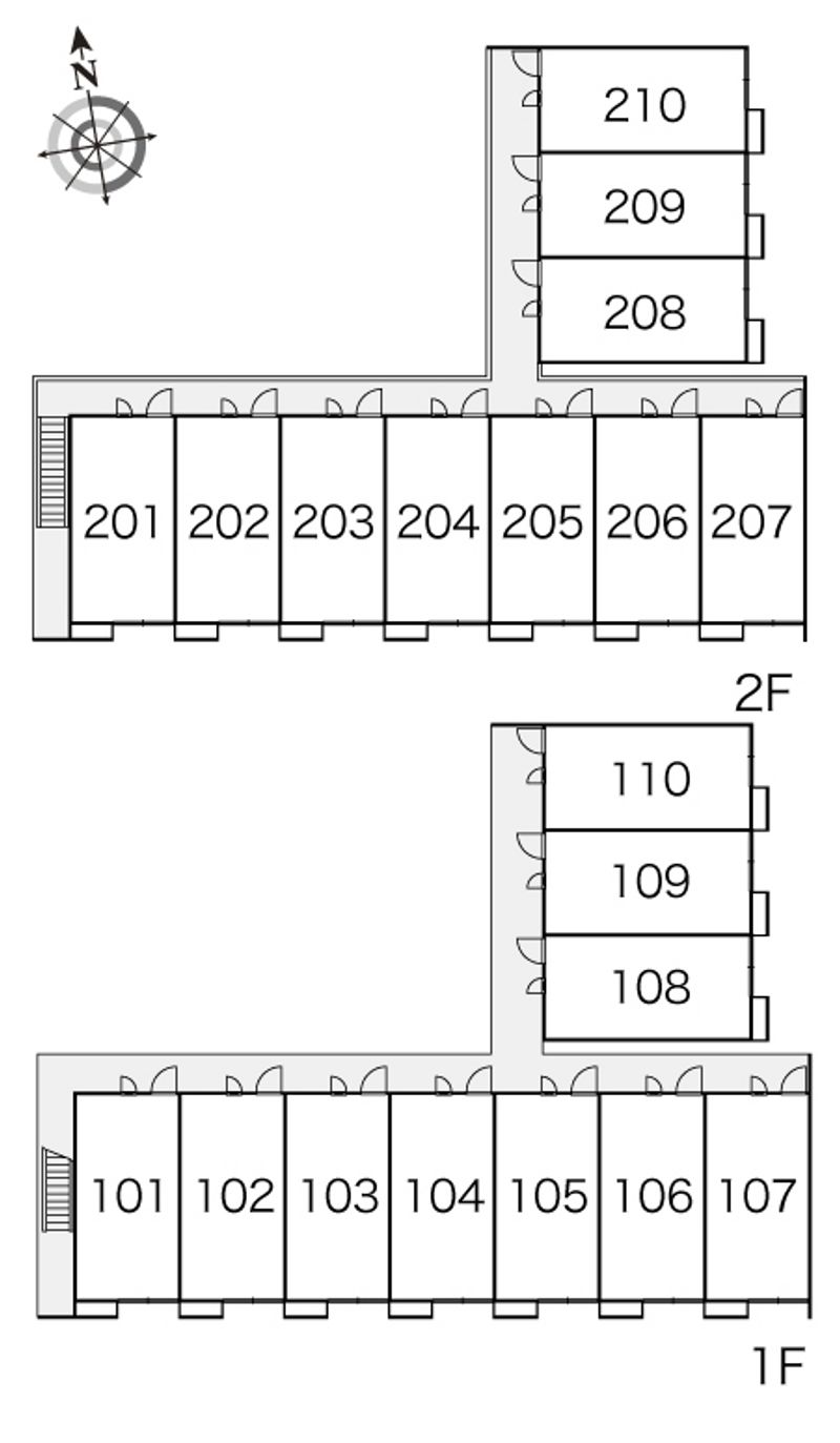 レオパレス川島 間取り配置図