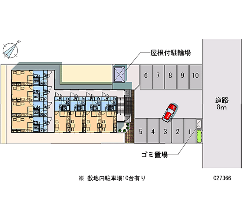 レオパレスポラリス 月極駐車場