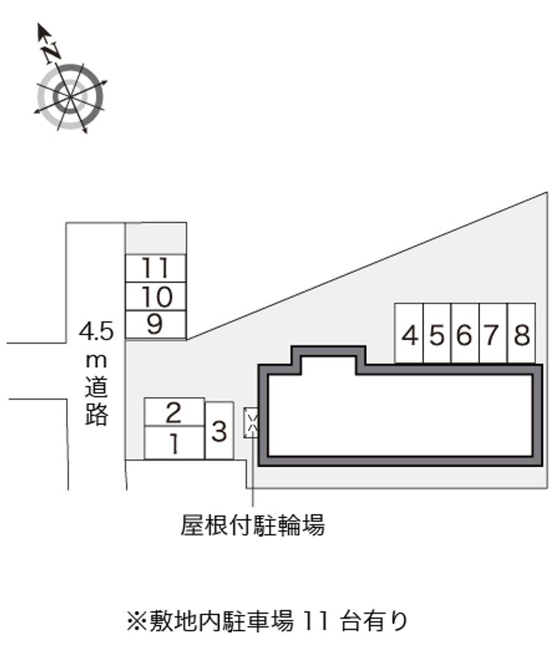 レオパレスグリーンヒル藻岩 配置図