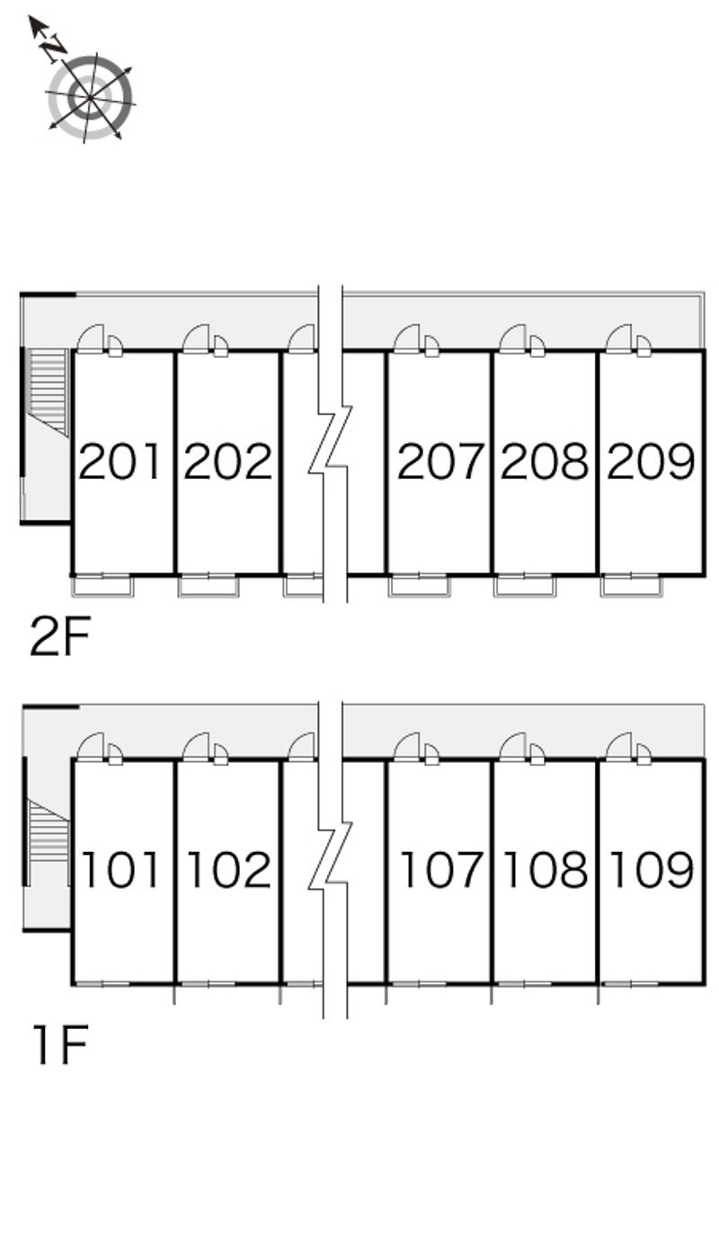 レオパレスウエストポイント 間取配置図