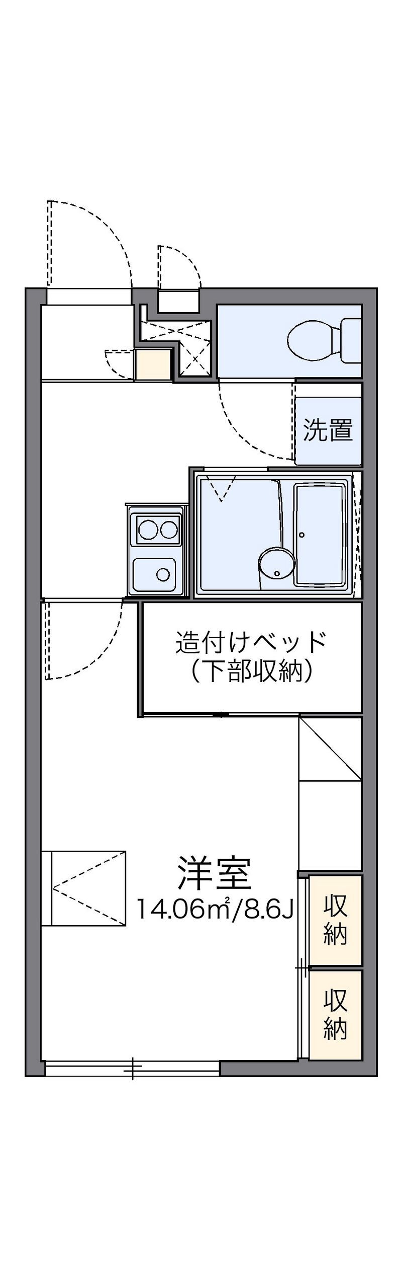 レオパレスグリーンタカタⅡ 間取図
