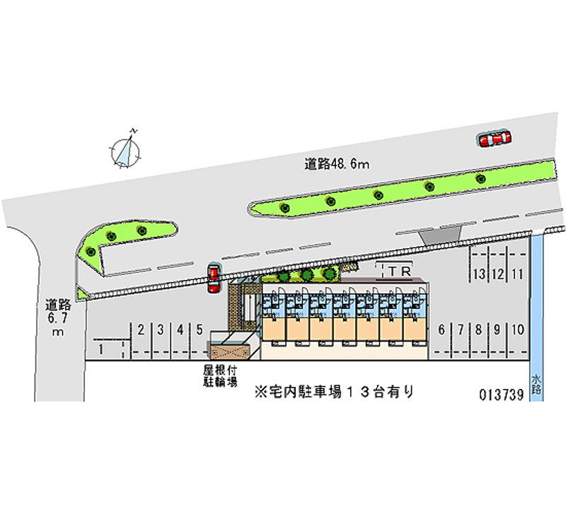 レオパレスビエンべニード 月極駐車場