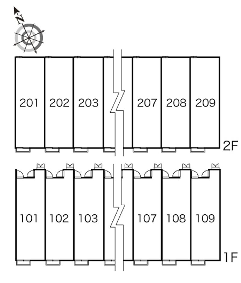 レオパレスＪｉｎｋｙｕ 間取り配置図
