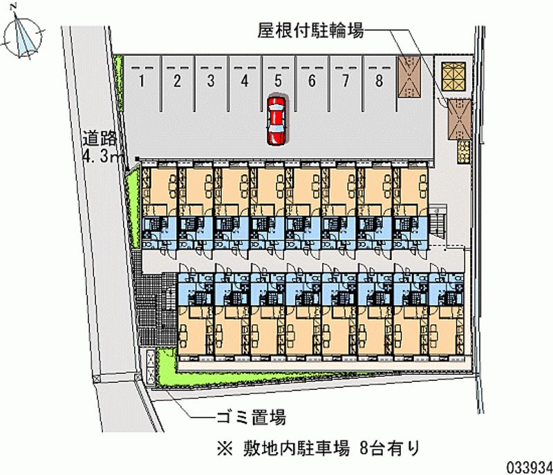 レオパレス紀ノ川 月極駐車場