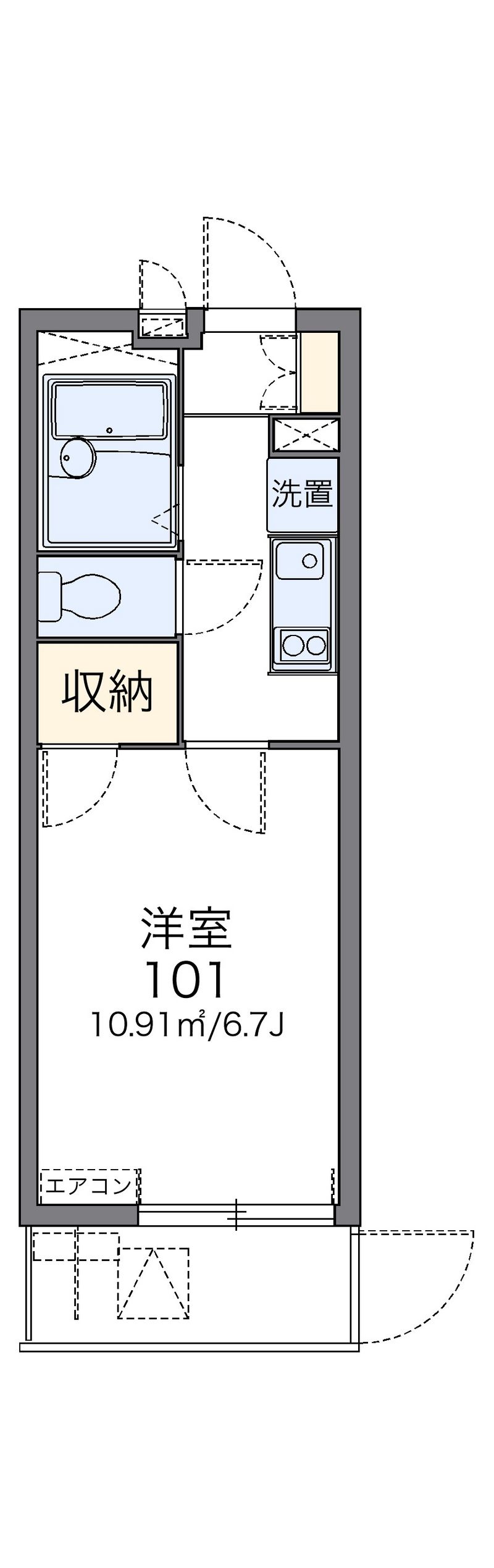 レオパレスサンライズ飯島 間取図