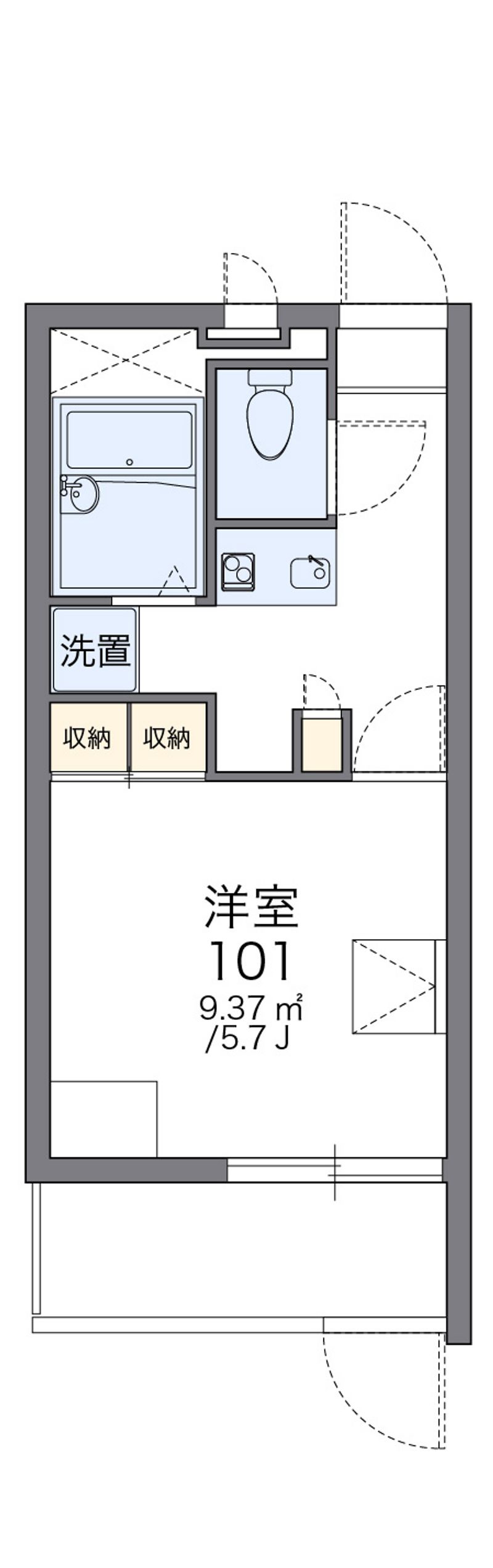 レオパレス香住 間取図