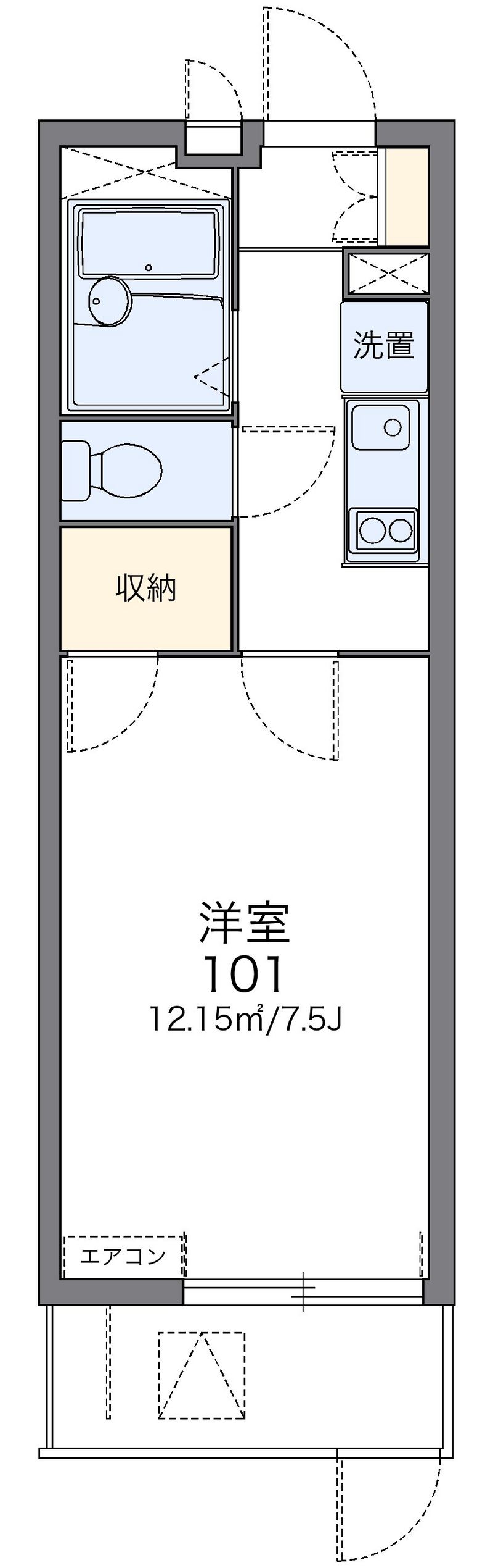 レオパレスベル日吉 間取図