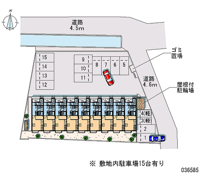 レオパレス茶ノ木 月極駐車場