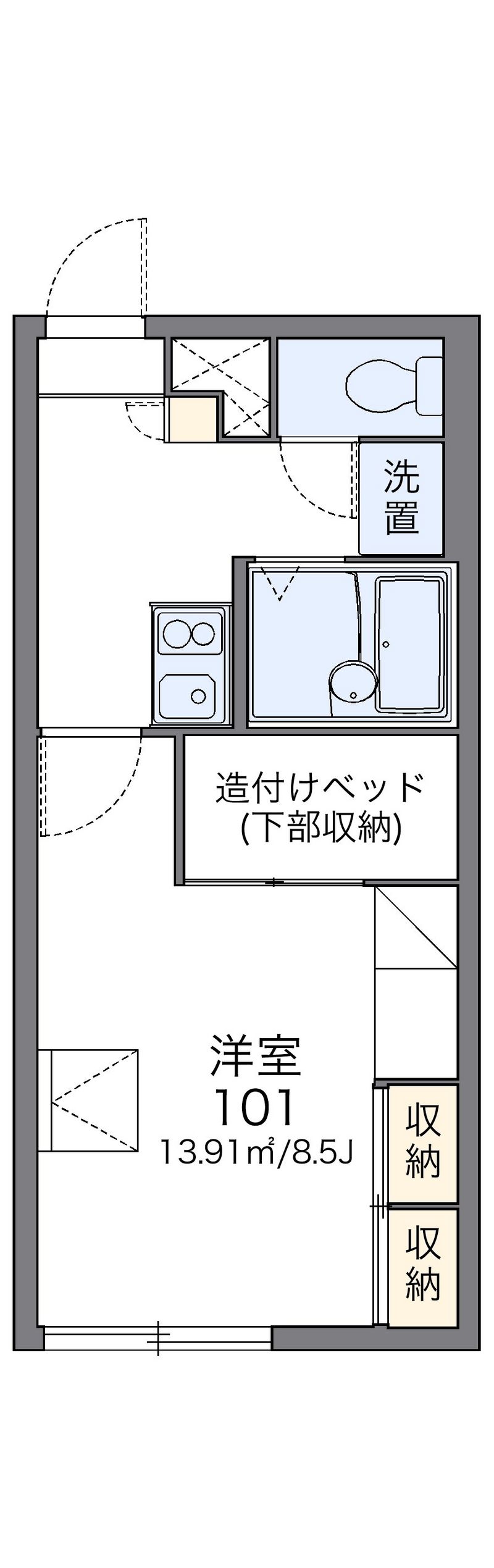 レオパレスサン曙 間取図