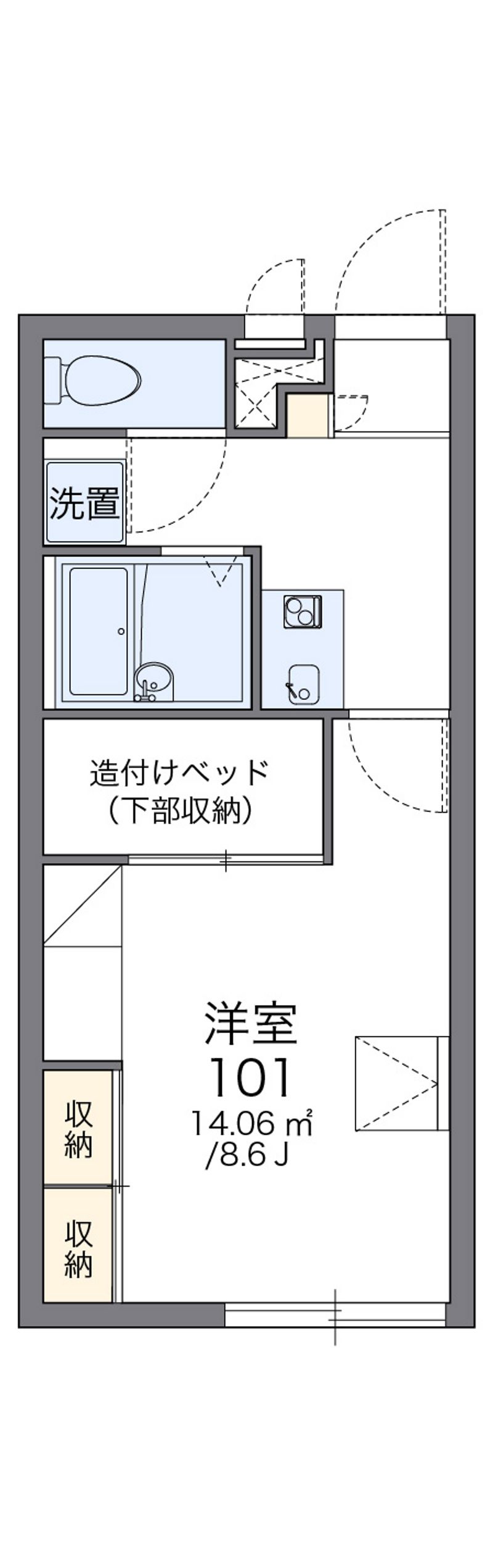 レオパレスグラシューズＫ 間取図