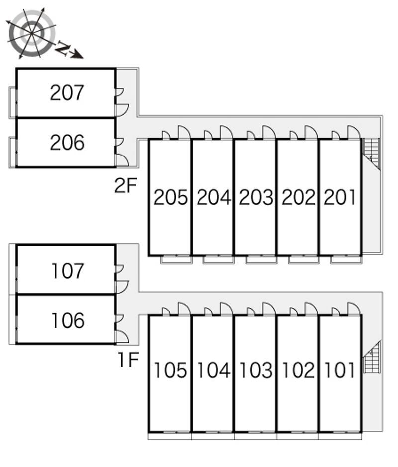 レオパレス西岡本 間取り配置図