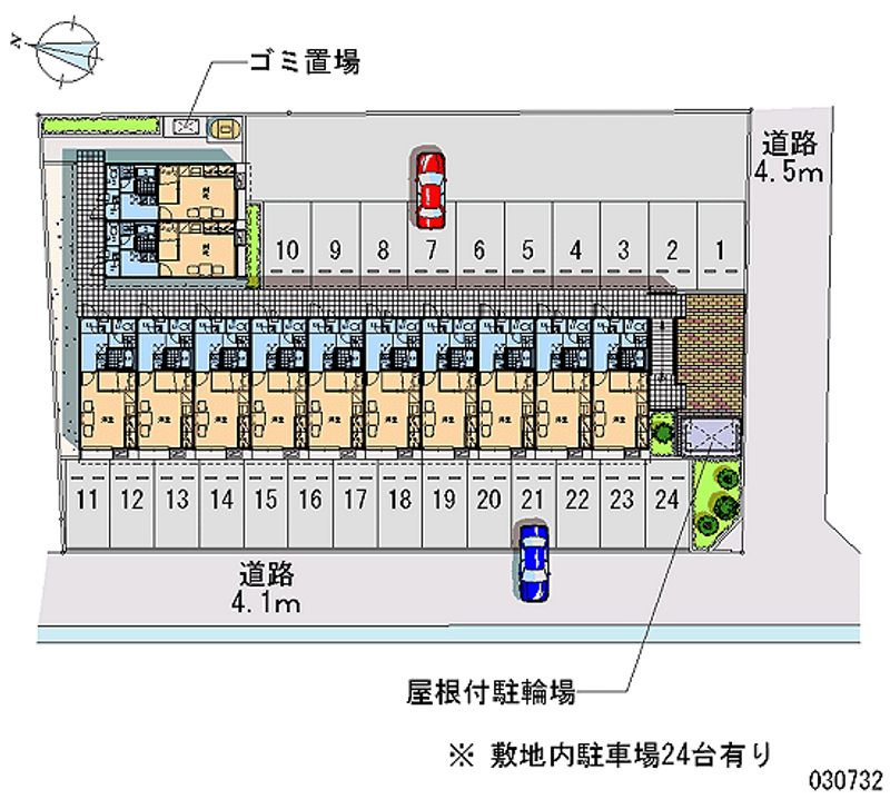 レオパレスレフィナードⅡ 月極駐車場