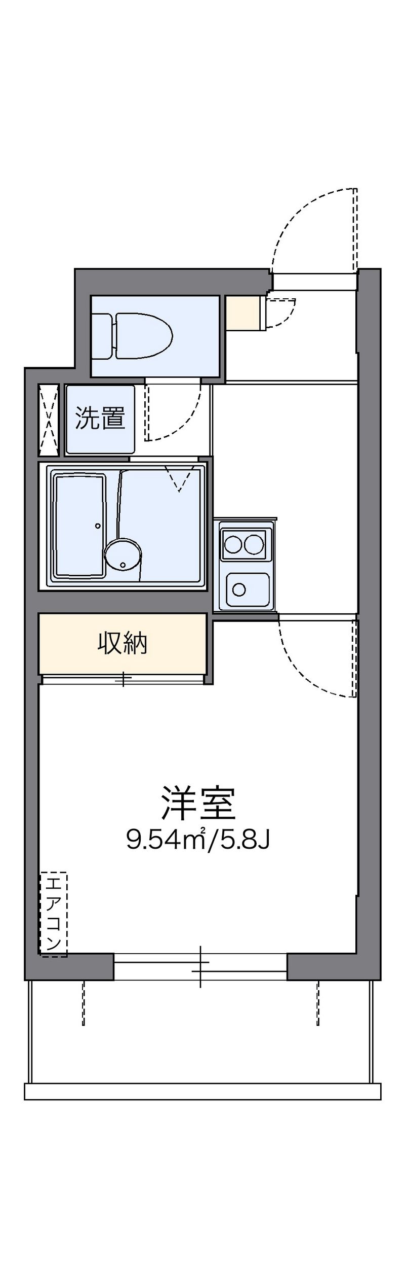 レオパレスアザレア 間取図