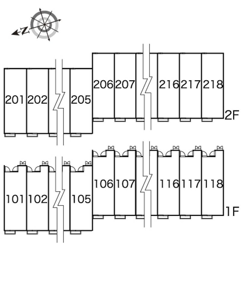 レオパレスフロンティアⅡ 間取配置図