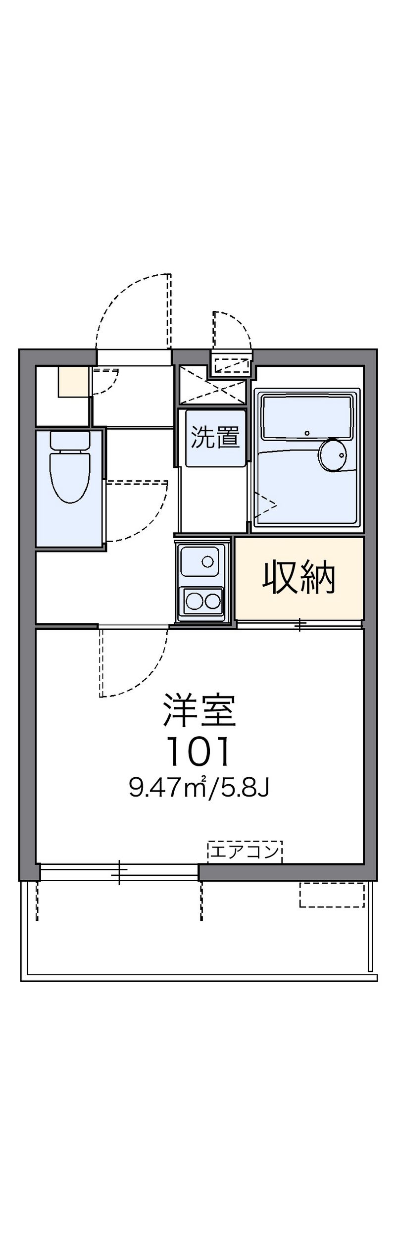 レオパレスオネスティ 間取図