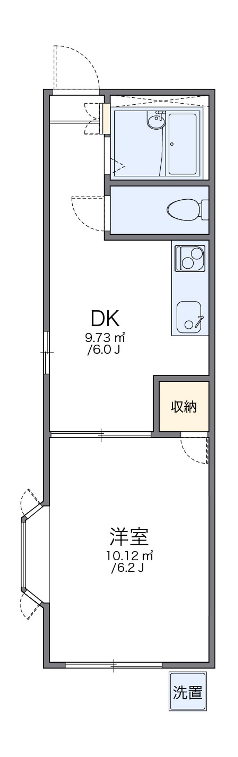 レオパレス本城東三番館 間取図