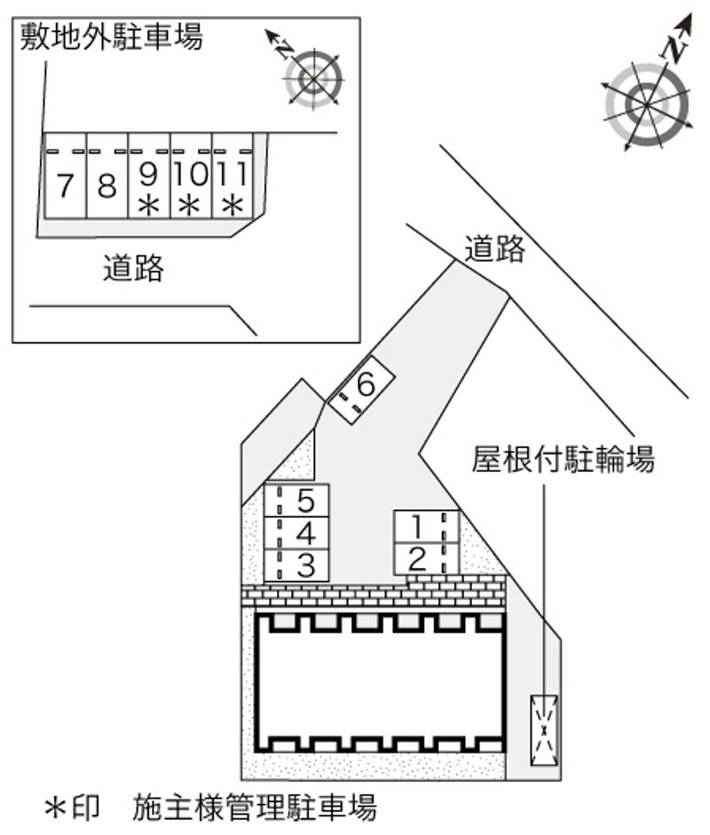 レオネクストジュネスピューパⅢ 駐車場