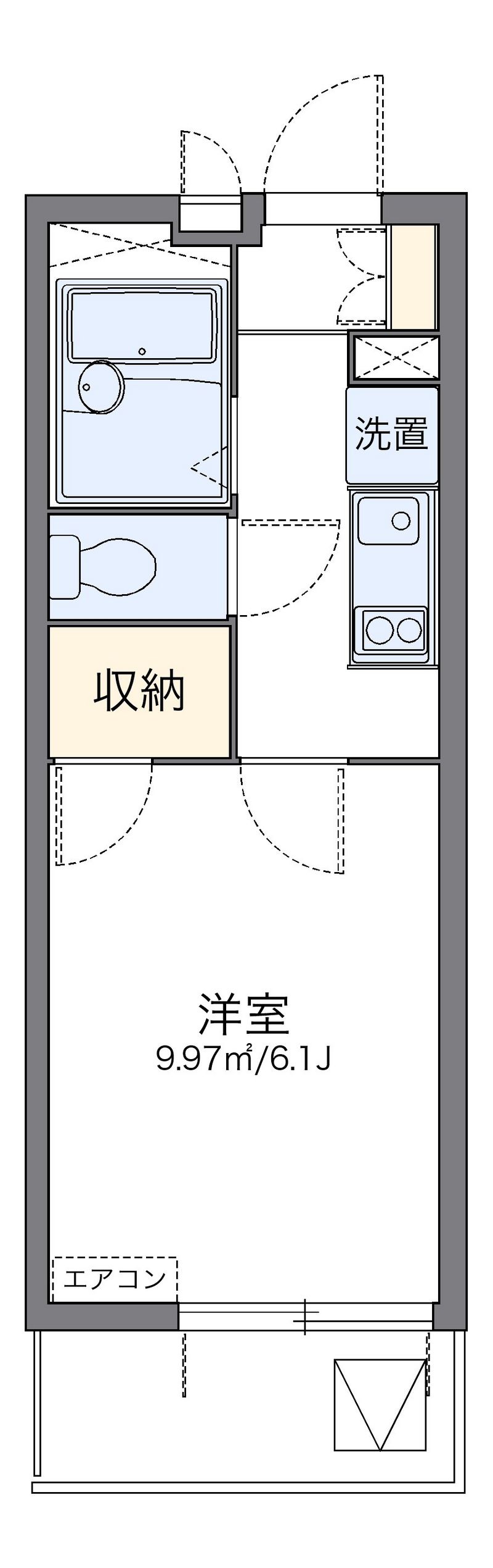 レオパレスタウンコート 間取図