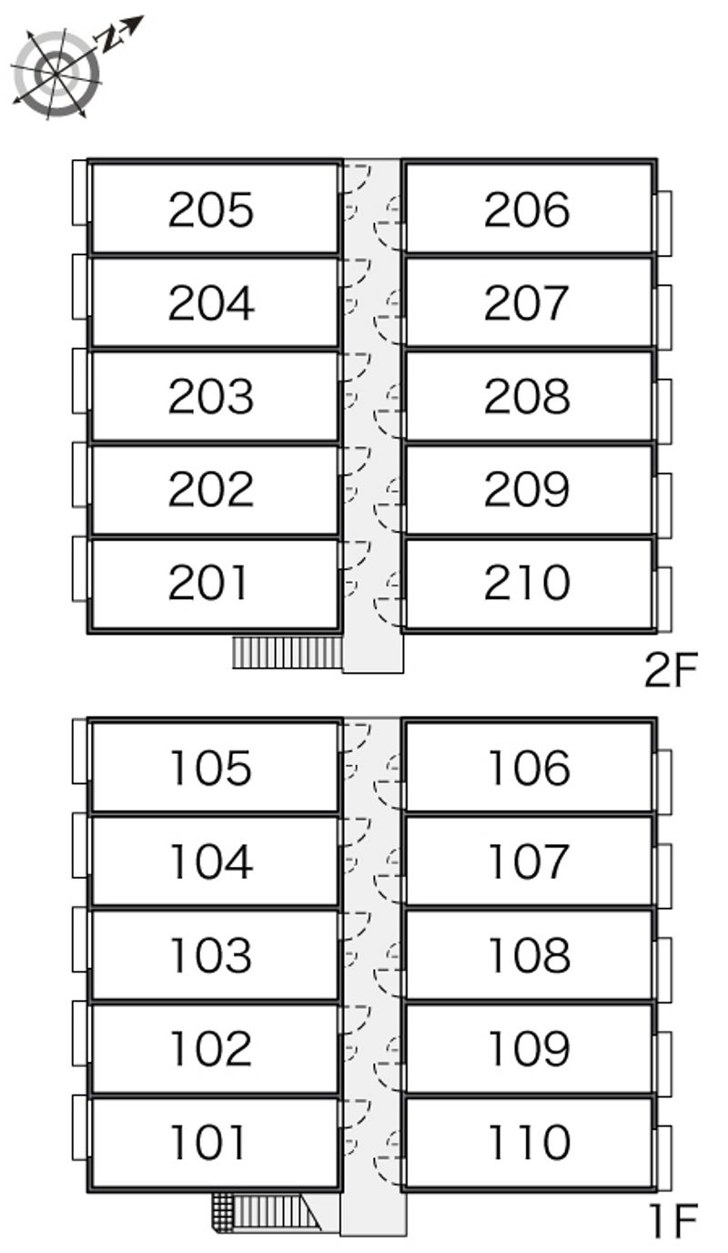 レオパレスシティパルつつじが丘 間取り配置図