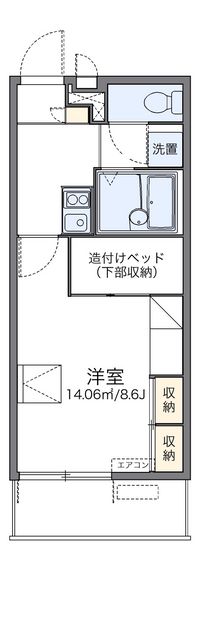 レオパレスパールアケノ第６ 間取り図