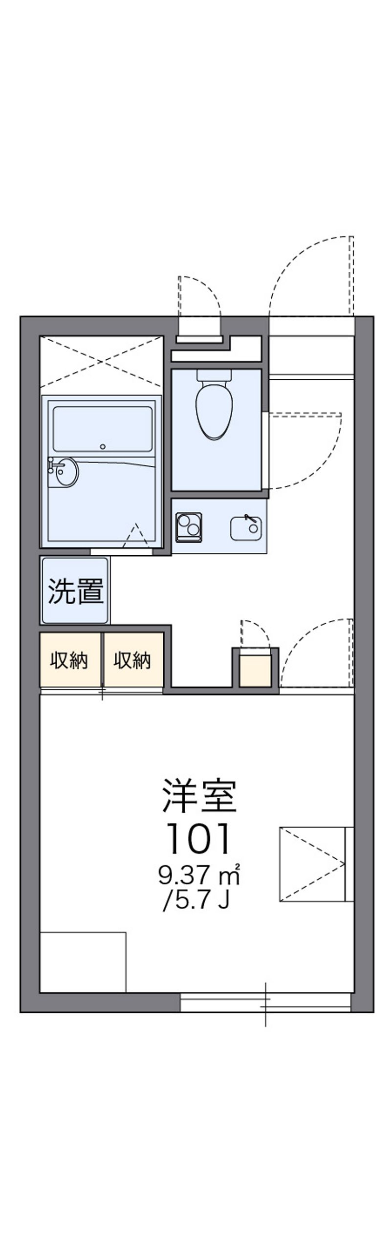 レオパレスニュー宝木ガーデン 間取図