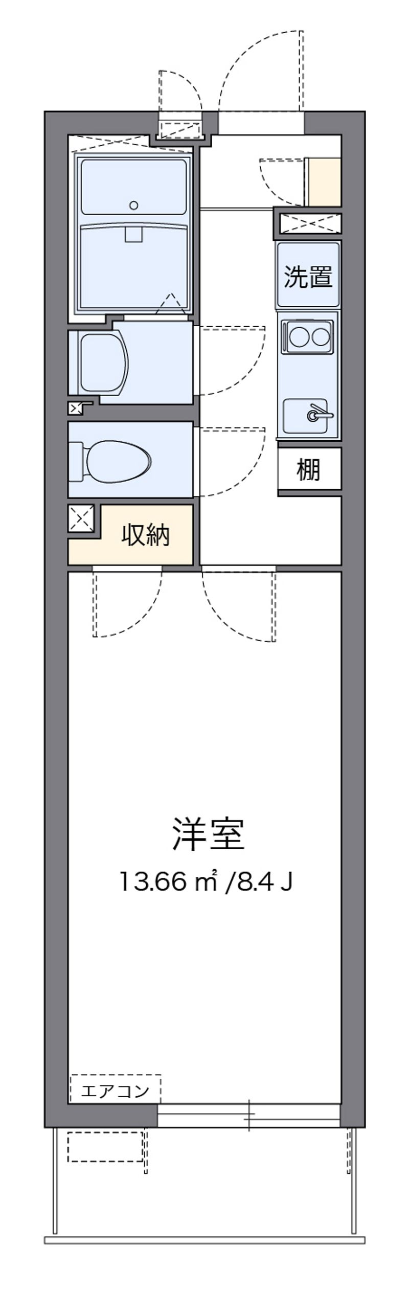 クレイノＴハウス　弥生町 間取図