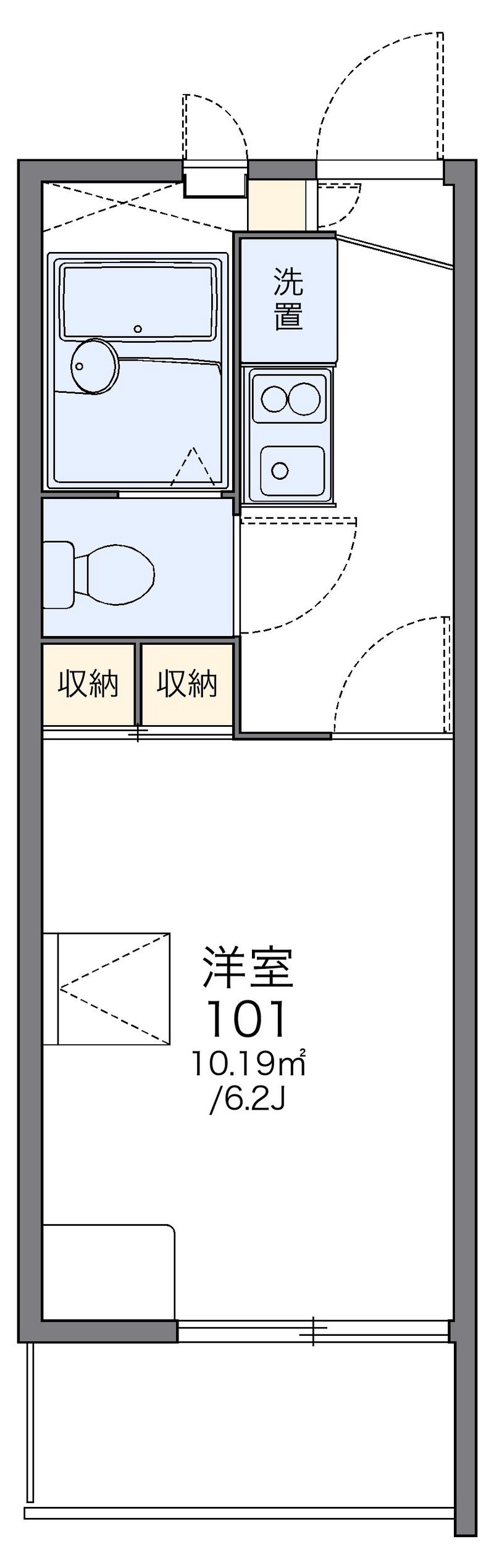 レオパレスクレールメゾンⅡ 間取図