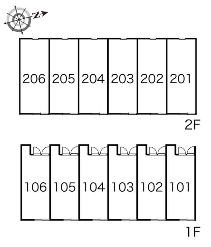 レオパレス青柳町 間取り配置図