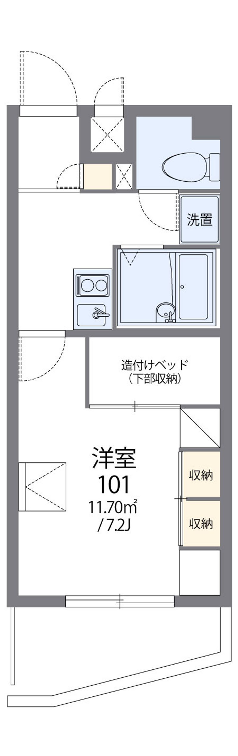 レオパレス佐保川 間取図