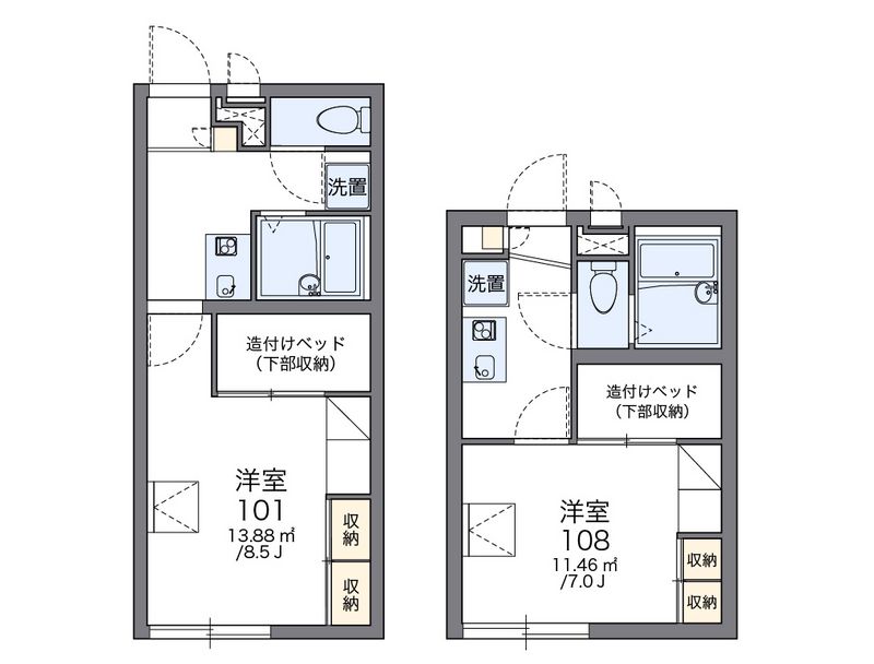レオパレス花椿 間取図