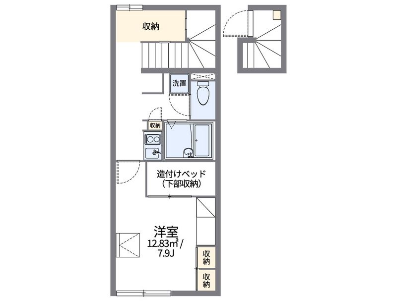 レオパレスグリチネ 間取図
