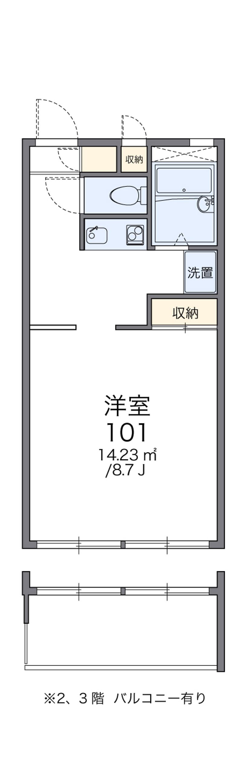 レオパレス神田 間取図