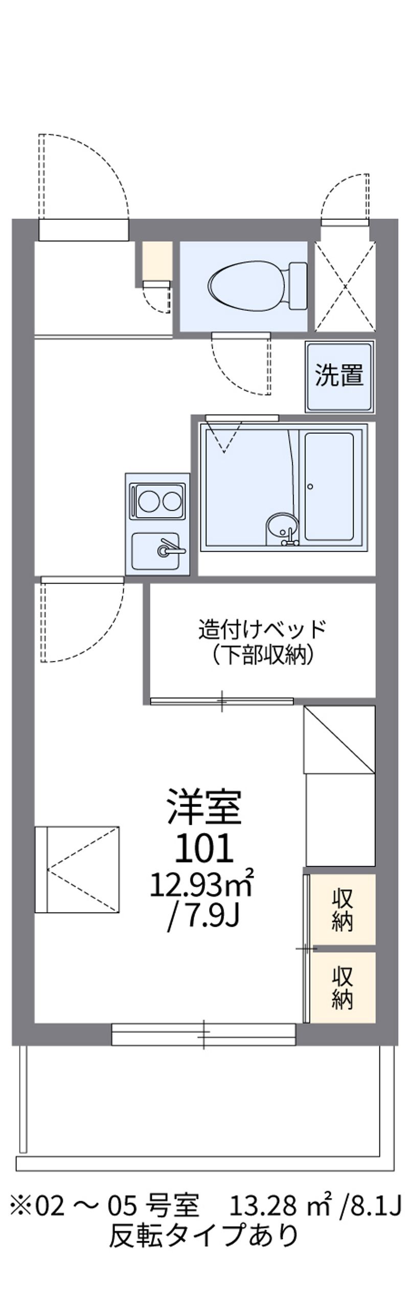 レオパレスパルコートＢ 間取図