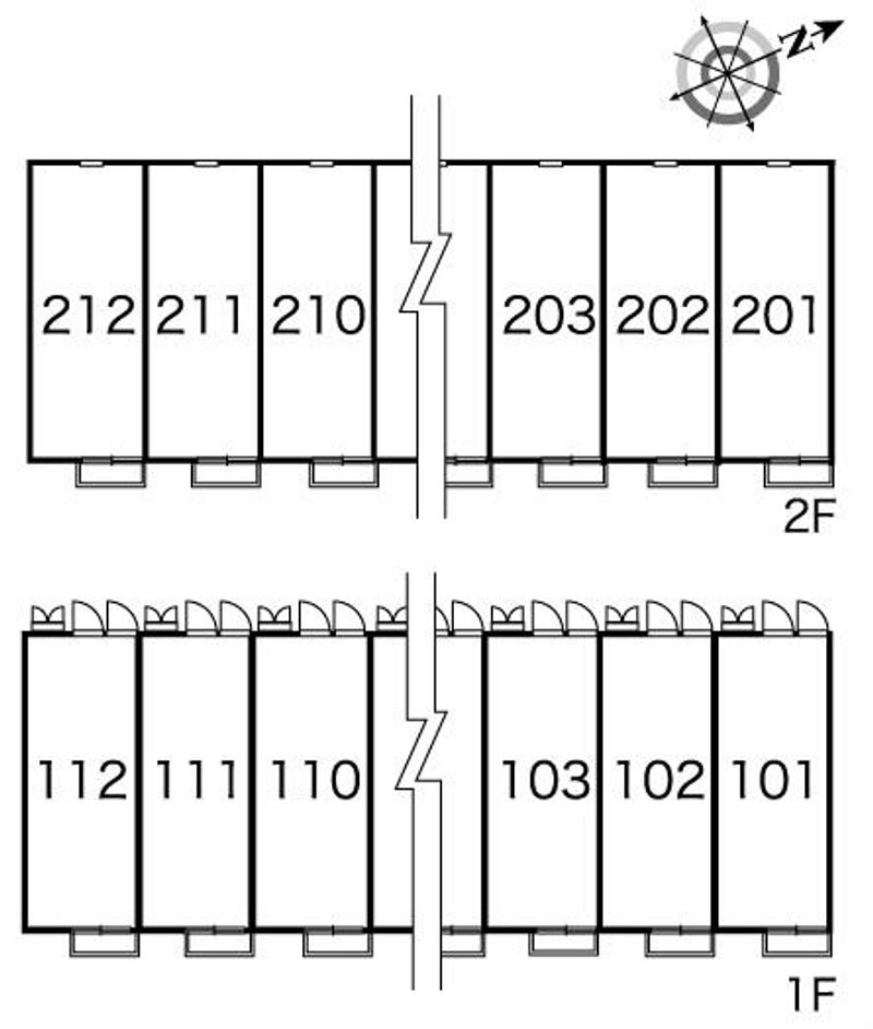 レオパレスプリエール 間取配置図