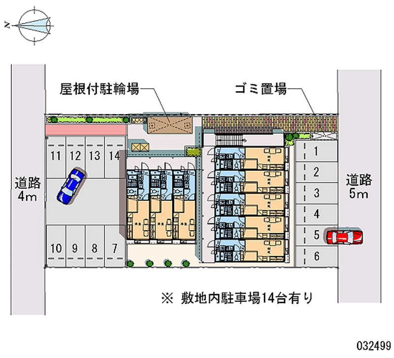 レオパレスプランティン美吉野 月極駐車場